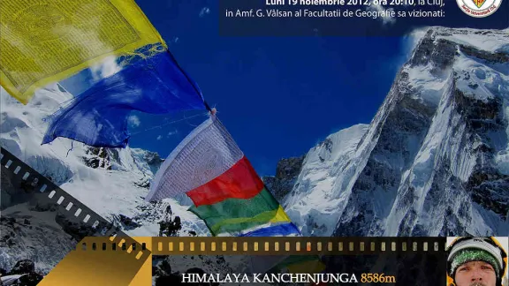 Proiectie: "HIMALAYA KANCHENJUNGA 8586m" cu Adi Valean, luni 19.11, la Cluj