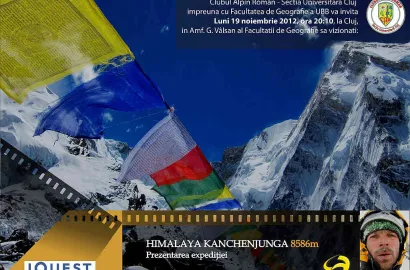 Proiectie: "HIMALAYA KANCHENJUNGA 8586m" cu Adi Valean, luni 19.11, la Cluj