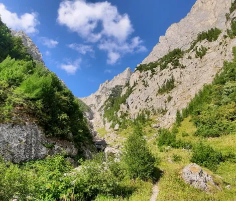 Văi de abrupt în Bucegi