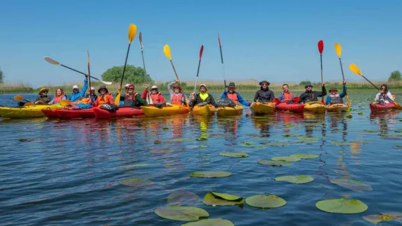 Cu caiacul în Delta Dunării