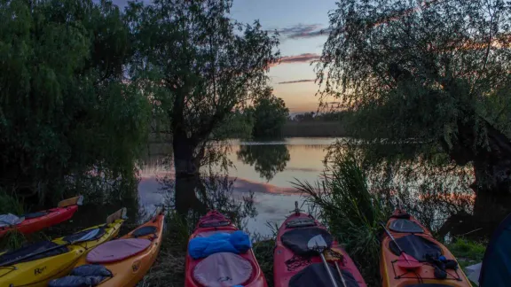 Cu caiacul în Delta Dunării