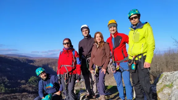 Via ferrata la inceput de iarna