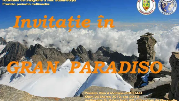 Proiectie: "Invitatie in Gran Paradiso", 20.03 la Cluj