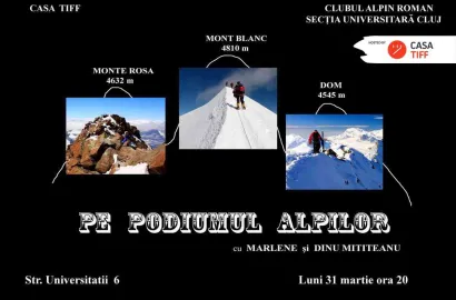 Proiectie: "Pe podiumul Alpilor", 31.03 la Cluj