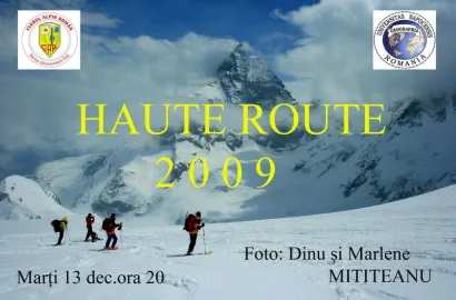 "Haute Route": Chamonix-Zermatt pe schiuri de tura (13 decembrie 2016)