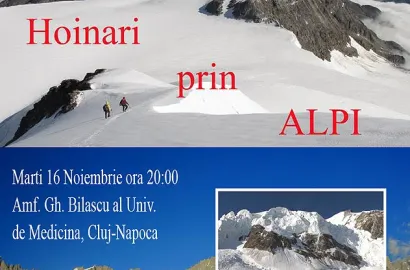 "Hoinari prin Alpi" - Invitatie la proiectie in Cluj