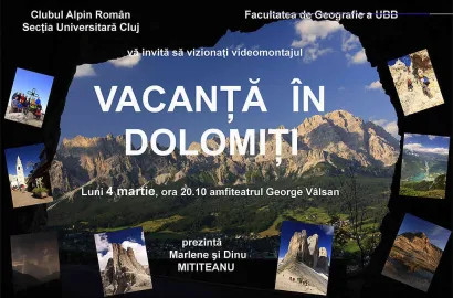 Proiectie: "Vacanta in Dolomiti", 04.03 la Cluj