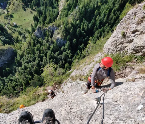 Via-ferrata in Muntii Hasmas