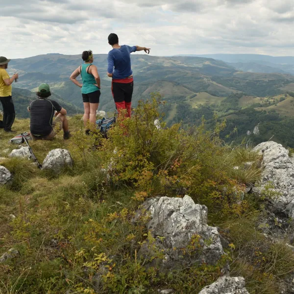 admirând priveliștea